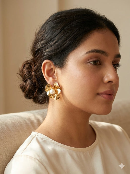Pearl Flower Earrings