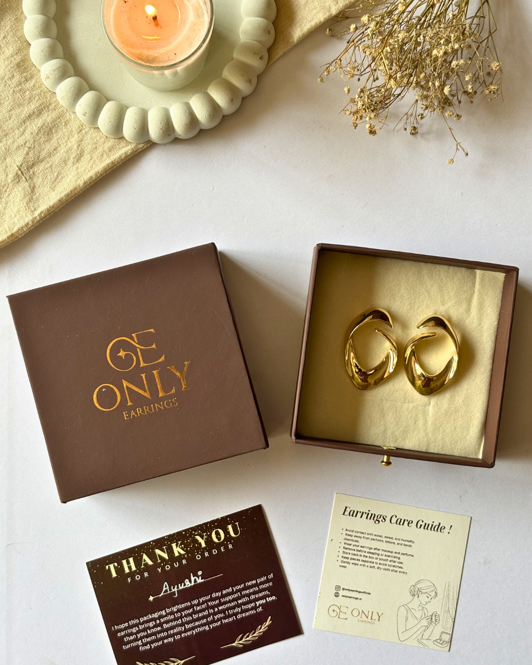 Sculptural Gold Studs