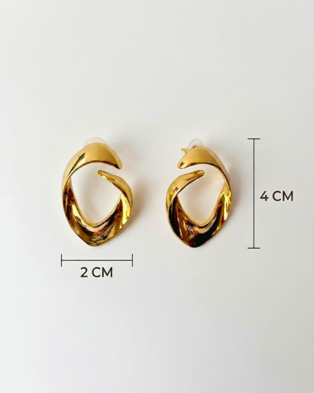 Sculptural Gold Studs