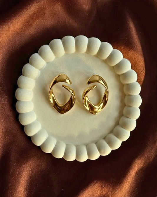 Sculptural Gold Studs