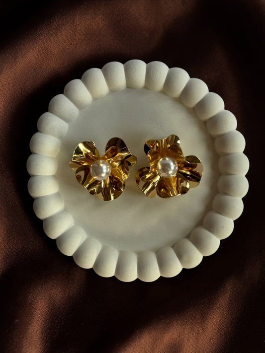 Pearl Flower Earrings