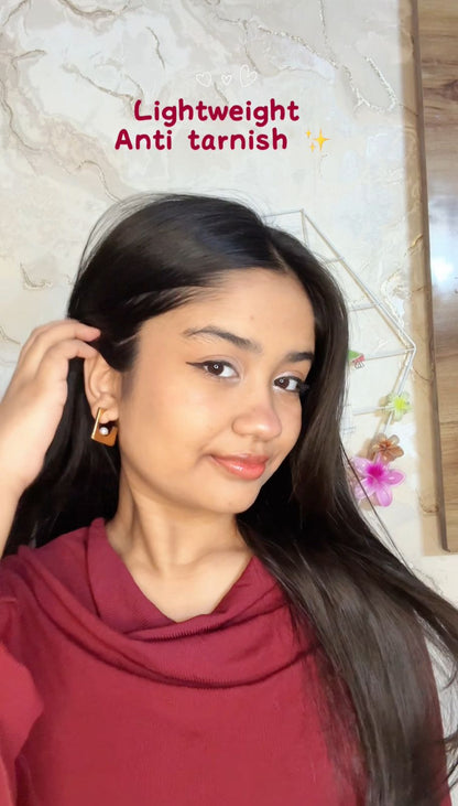 Pearl Square Hoops